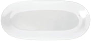 Elite Global Solutions M17RC-NW Ellipse White Melamine Platter - 16 1/2 L x 7 1/2 W x 1 1/2 H