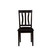 Faux Leather-Upholstered Wooden Dining Chairs Set of by Furnifact – Wood, Black, Pack of 2