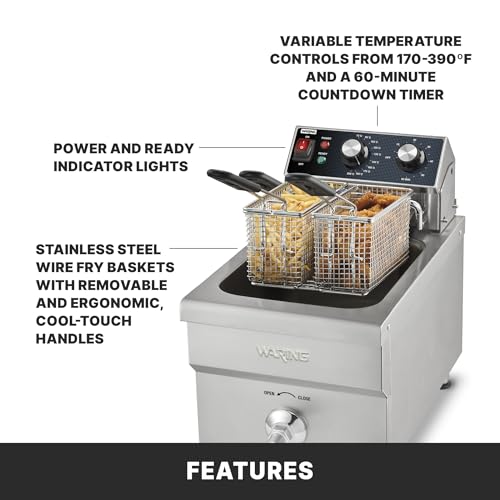 Waring 10lb Deep Fryer / Silver / 1 Deep Fryers