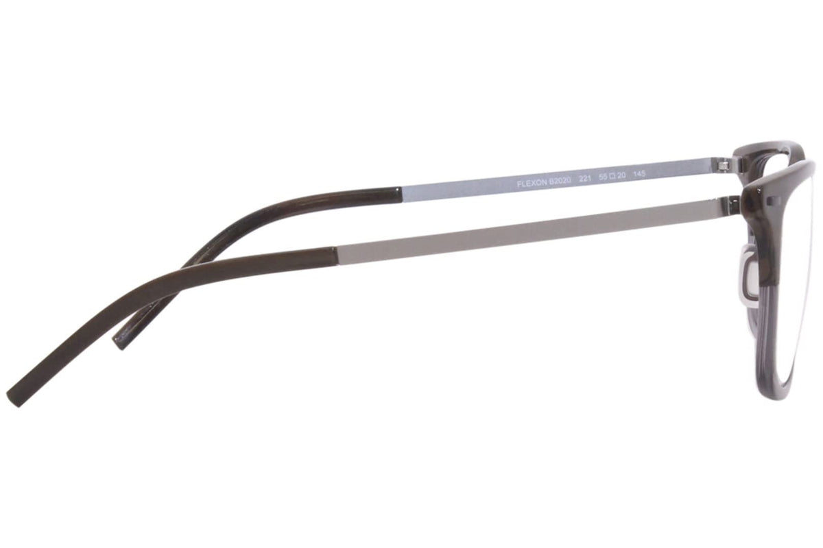 Eyeglasses B 2020 221 Brown Horn Gradient by Flexon – Lens-55 Bridge-20 Temple-145, Acetate, Brown Horn Gradient/Silver, Model B2020