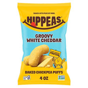 HIPPEAS Groovy White Cheddar / 4 Ounce (Pack of 1) / Basic Puffed Snacks