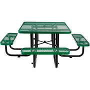 Global Industrial Green / 81D x 81W x 29.5H in / Industrial Picnic Tables