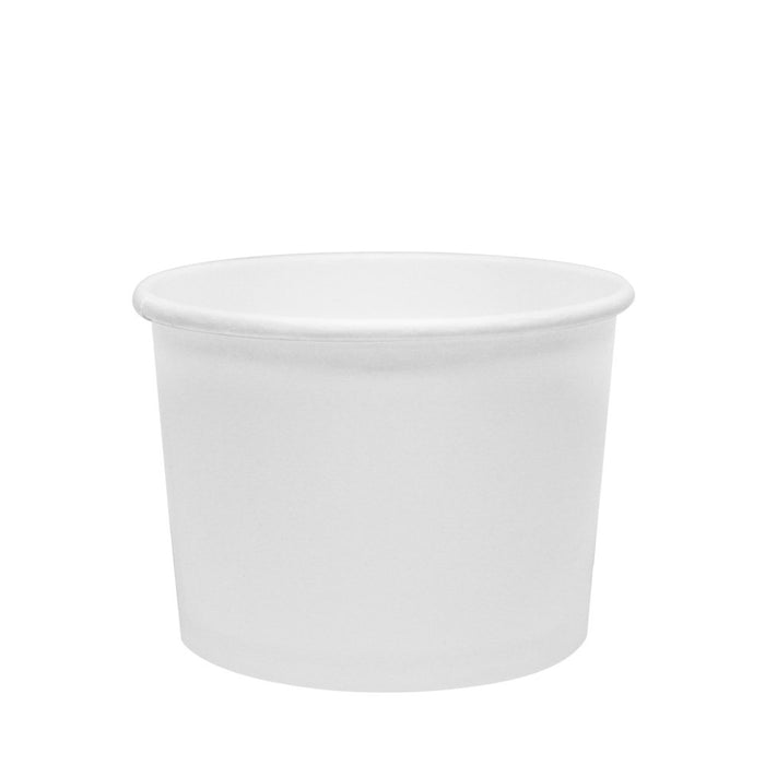 Karat [10oz - 1000 ct] Paper Ice Cream Cups & Soup Bowls for Hot/ Cold Food - Ideal for Soup, Ice Cream, Gelato, Yogurt and Snacks - White (C-KDP10W)
