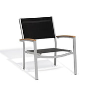 Oxford Garden 4-pack / Set of 4 / Natural Tekwood Armcaps Patio Dining Chairs