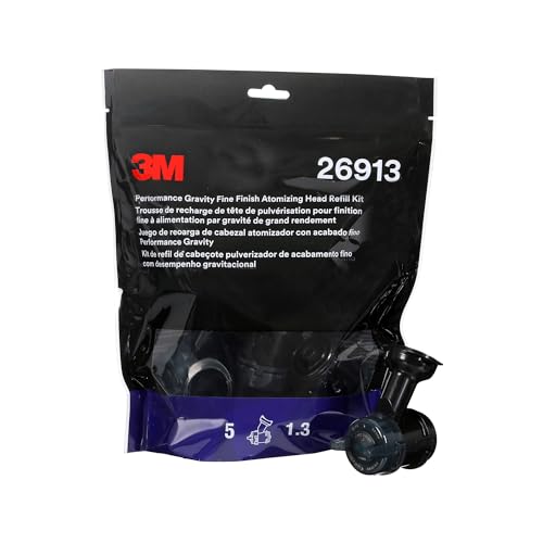 3M Feed Type: Gravity- Fine Finish / 1.3mm / Black Spray Guns & Accessories