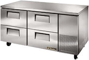 True TUC-67D-4 Series Undercounter Refrigerator Solid Drawered Two Section Deep