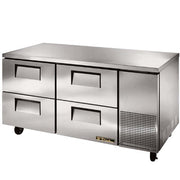 Series Undercounter Refrigerator Solid Drawered Two Section Deep by TRUE – 20.6 cubic_feet, Stainless-Steel, Model TUC-67D-4