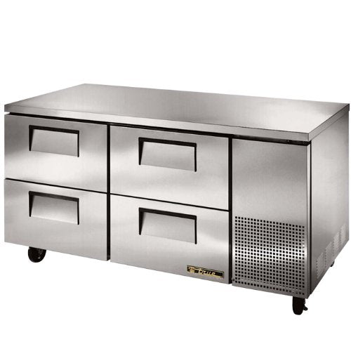 Series Undercounter Refrigerator Solid Drawered Two Section Deep by TRUE – 20.6 cubic_feet, Stainless-Steel, Model TUC-67D-4