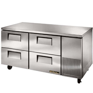 Series Undercounter Refrigerator Solid Drawered Two Section Deep by TRUE – 20.6 cubic_feet, Stainless-Steel, Model TUC-67D-4