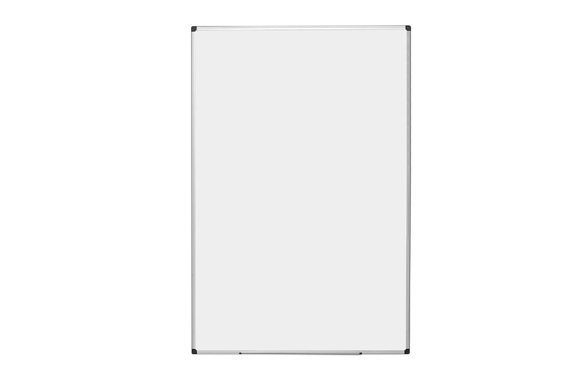 Maya Melamine Dry Erase Board with Tray by MasterVision – 24"W x 18"H, Melamine, Silver, Model MA0212170MV
