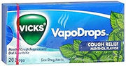 "VICKS"VapoDrops Cough Relief Menthol Flavor - 20 Drops