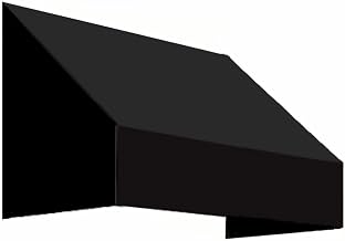 AWNTECH 10.38 FT. NEW Yorker Fixed Awning 124.5 in. W X 31 in. H X 24 in. D Acrylic Fabric in Black NK22-10K