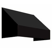 10.38 FT. NEW Yorker Fixed Awning 124.5 in. W X 16 in. H X 30 in. D Acrylic Fabric in Black by Awntech – Model NK1030-10K