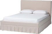 Baxton Studio Astin Platform Bed with Fabric Upholstered Bed Frame Queen