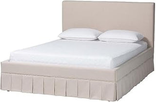 Baxton Studio Astin Platform Bed with Fabric Upholstered Bed Frame Queen