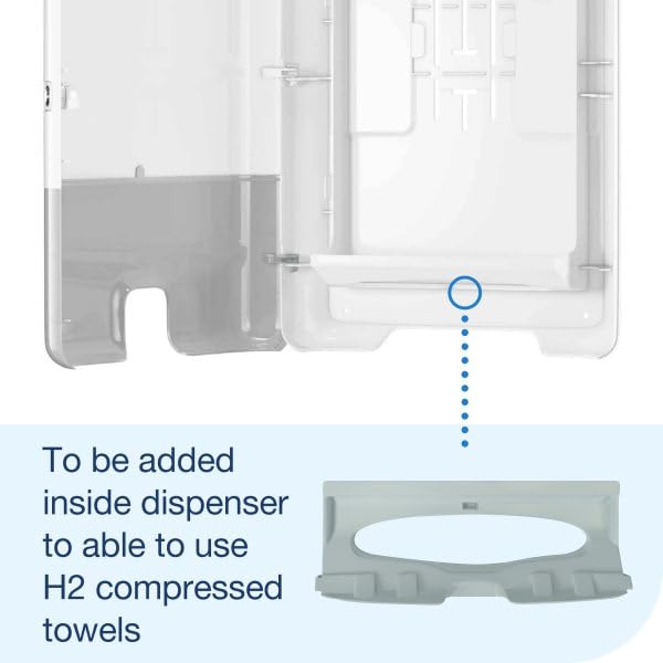 Xpress® Dispenser Adapter for Compressed Multifold Hand Towels H by Tork – Plastic, White, Pack of 2, Model 555123