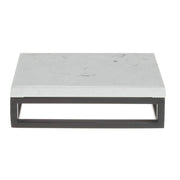 Black Display Riser with Marble Top - 3 1/5" H by HUBERT – Metal, Black, Model 39035+14683