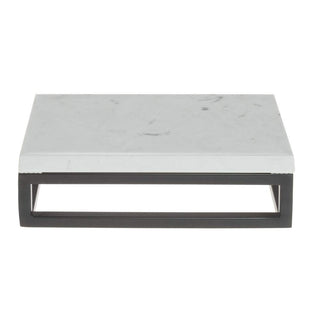 Black Display Riser with Marble Top - 3 1/5" H by HUBERT – Metal, Black, Model 39035+14683