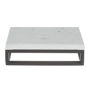 Black Display Riser with Marble Top - 3 1/5" H by HUBERT – Metal, Black, Model 39035+14683