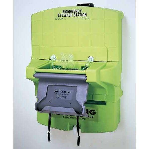 Honeywell Universal Eye Wash Station Stand by Fendall – 60"L x 29"W x 58"H, Steel, Black, Model 32-001065-0000