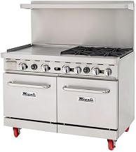 Migali C-RO4-24GL-LP 48" 4 Burner Liquid Propane Range with Griddle - 188,000 BTU