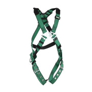 V-Form Full Body Safety Harness - Size: Standard (Medium) by MSA – Standard, Polyester, Green, Model 10197215
