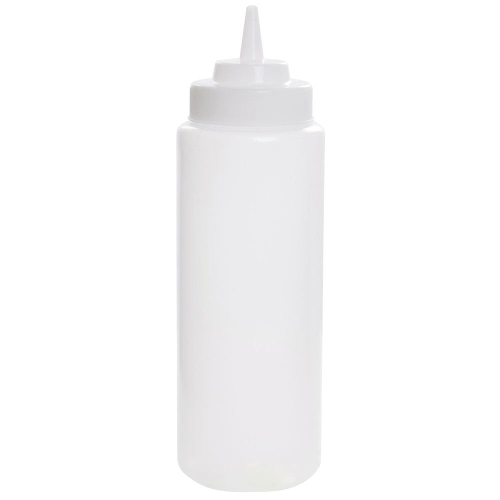WideMouth 6-Pack 32 Oz. Dispenser - 6 / Pk by Tablecraft – 32 Ounces, Polypropylene, White, Pack of 6, Model C3263C