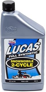 Lucas Oil Products LUC10835 2 Cycle Synthetic Snowmobile Oil, 1 Quart, 1 Pack