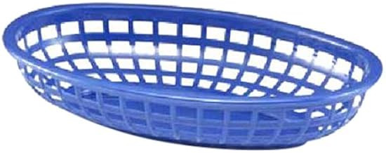 Tablecraft 1074BL Oval Basket, Royal Blue 9.375X6X1.875"