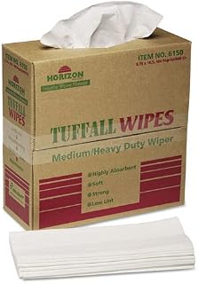 AbilityOne NSN5122413 16.75 x 9.75 in. Tuffall Wipes, White - Box of 100