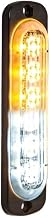 Buyers Products 8891912 LED Strobe Light, Amber/Clear, 6 LEDs, 9 Flash Patterns, Vertical Mounted Light For Trucks & Trailers, Warning Lights For Trucks