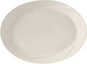 Tuxton ASU-021 Vitrified China San Marino AlumaTux Oval Platter, 11-1/8" x 8-5/8", Pearl White (Pack of 12),