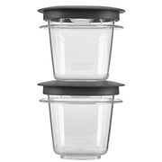 Rubbermaid .5-Cup, 2-Pack / Container w/ Lid / Gray Container Sets