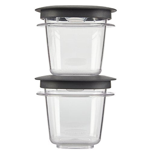 Rubbermaid .5-Cup, 2-Pack / Container w/ Lid / Gray Container Sets