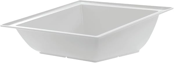 Dalebrook Angled Melamine Square Bowl in White 14 3/4"L x 3 3/4"H