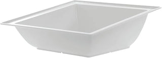 Dalebrook Angled Melamine Square Bowl in White 14 3/4"L x 3 3/4"H