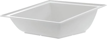Dalebrook Angled Melamine Square Bowl in White 14 3/4"L x 3 3/4"H