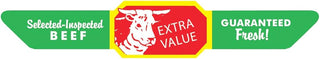Screen Gems Selected-Inspected Beef Extra Value Guaranteed Fresh Grease-Proof Die-Cut Strap Label Green | 5000/Box