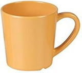 Yanco MS-9018YL Mile Stone Coffee/Tea Mug/Cup, 7 OZ Capacity, 3" Height, 3" Diameter, Melamine, Yellow Color, Pack of 48