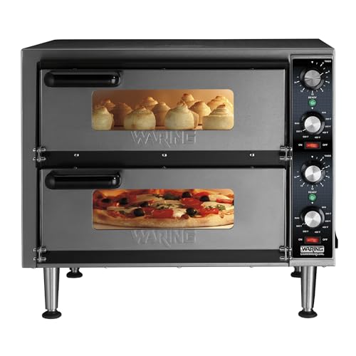 Waring Double Deck - Dual Chamber / Silver / 137.2 cubic_inches Countertop Pizza Ovens