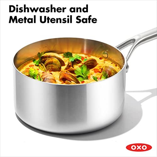 OXO 1.5QT and 3QT Saucepan Set with Lids / Black / 1.5 quarts Saucepans