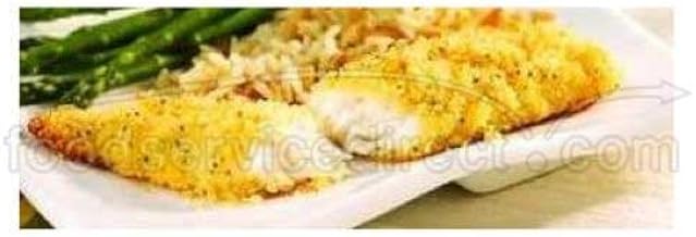 Lemon Pepper Crumb Topped Tilapia Loin, 3 to 4 Ounce of 40-59 Pieces, 10 Pound -- 1 each.