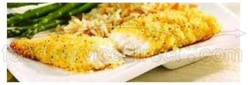 Lemon Pepper Crumb Topped Tilapia Loin, 3 to 4 Ounce of 40-59 Pieces, 10 Pound -- 1 each.