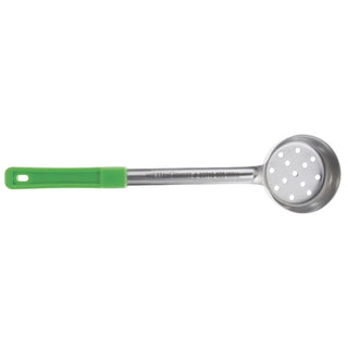 4 oz Perforated Portion Server Stainless Steel with Green Plastic Handle - 13 4/5"L by HUBERT – Stainless Steel, Silver