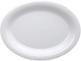 G.E.T. Diamond White Oval 9-1/2 x 7-1/4" White Platter
