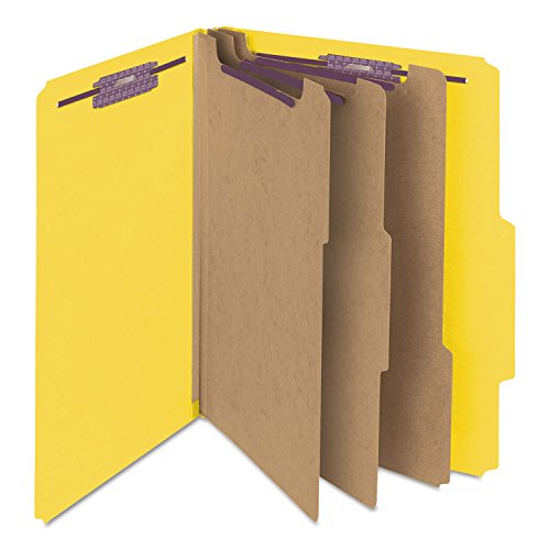 SMEAD Yellow / 1 / 10 Count (Pack of 1) Top Tab Classification Folders