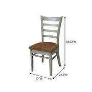 Hardwood Side Chair with Wipe-Clean Seat by Furnifact – Wood, Hickory and Stone