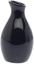 American METALCRAFT, Inc. BVJGB5, 2 1/8" Diameter x 3-7/8” High Ceramic Jug Vase, Black, 1 Count (Pack of 1)