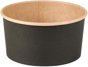PacknWood 210PC1000KN 5.9 Dia. x 5 x 2.95 in. 33 oz Buckaty Multi Purpose Bowl - Black & Kraft - 360 Piece