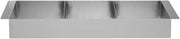 HUBERT Food Pan with 2 Dividers Half Size Long Stainless Steel - 19" L x 5 3/4" W x 2 1/2" D